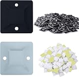 WINSOME White Self Adhesive Cable Clips Mount for Wire Management - 40 Pcs view 5