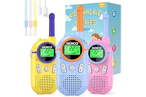 MOICO Toys for 3-12 Year Old Boys Girls,Rechargeable Long Range Walkie Talkies for Kids with 22 Channels,3 4 5 6 7 8 Year Old Kids Gift, Perfect for Outdoor Camping,Hiking,Christmas and Birthday
