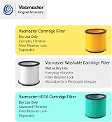Vacmaster Disposable Cartridge Filter for 15-60L Wet Dry Vacuum Dry Use Only view 5