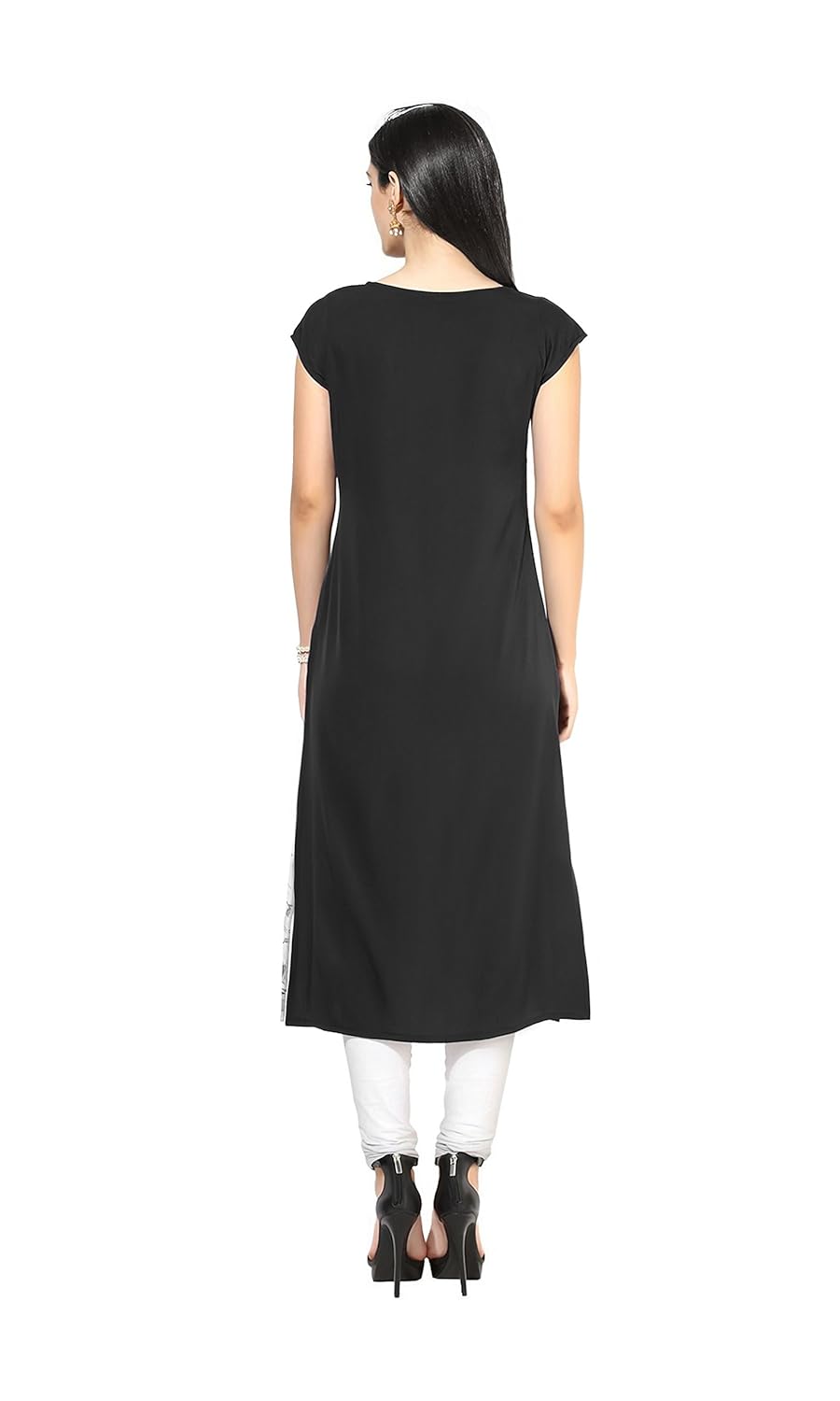 ziyaa women's straight crepe kurta