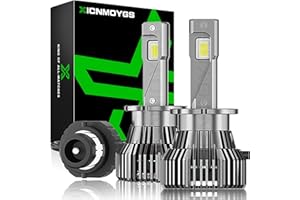XICNMOYGS D2S D2R 𝐋𝐄𝐃 Headlight Bulbs Combo Kit, Xenon Bulbs Replacement, 38000LM, 42W, 6000K, 12V, 30000H+ Lifespan, Plug and Play, 2PCS
