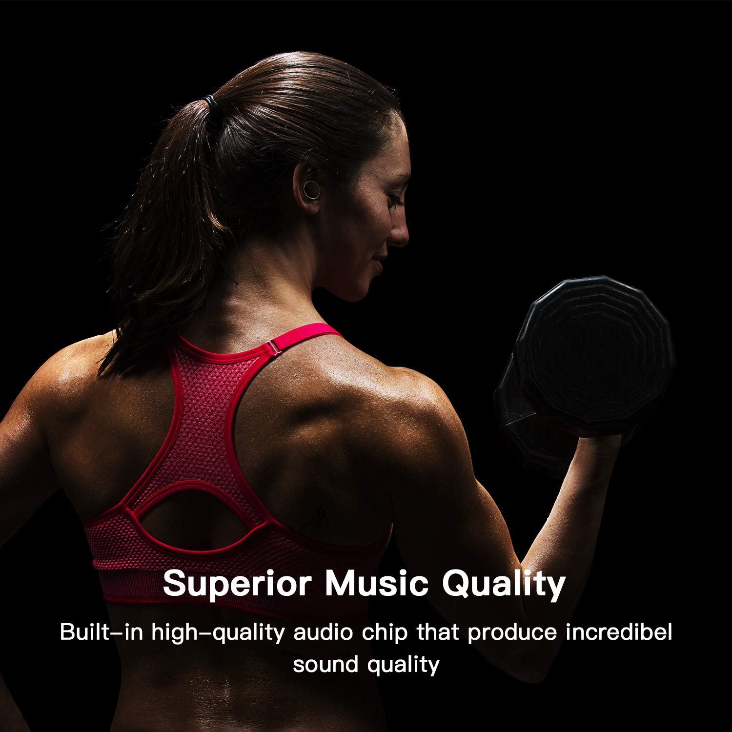 JOYROOM Truly Wireless Earbuds, 30H Playtime TWS Stereo Mini Wireless Bluetooth Headphones with Microphone, IPX5 Sweatproof, Easy Pair Earbuds with Portable Charging Case (Black)