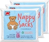Kordis 600 Tie Handle Scented Nappy Bags 200 per pack 3 packs view 3