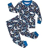 Popshion Boys Pajamas 100% Cotton Truck Pjs Toddler 2 Piece Sleepwear Kids Winter Clothes Set 3t-10t