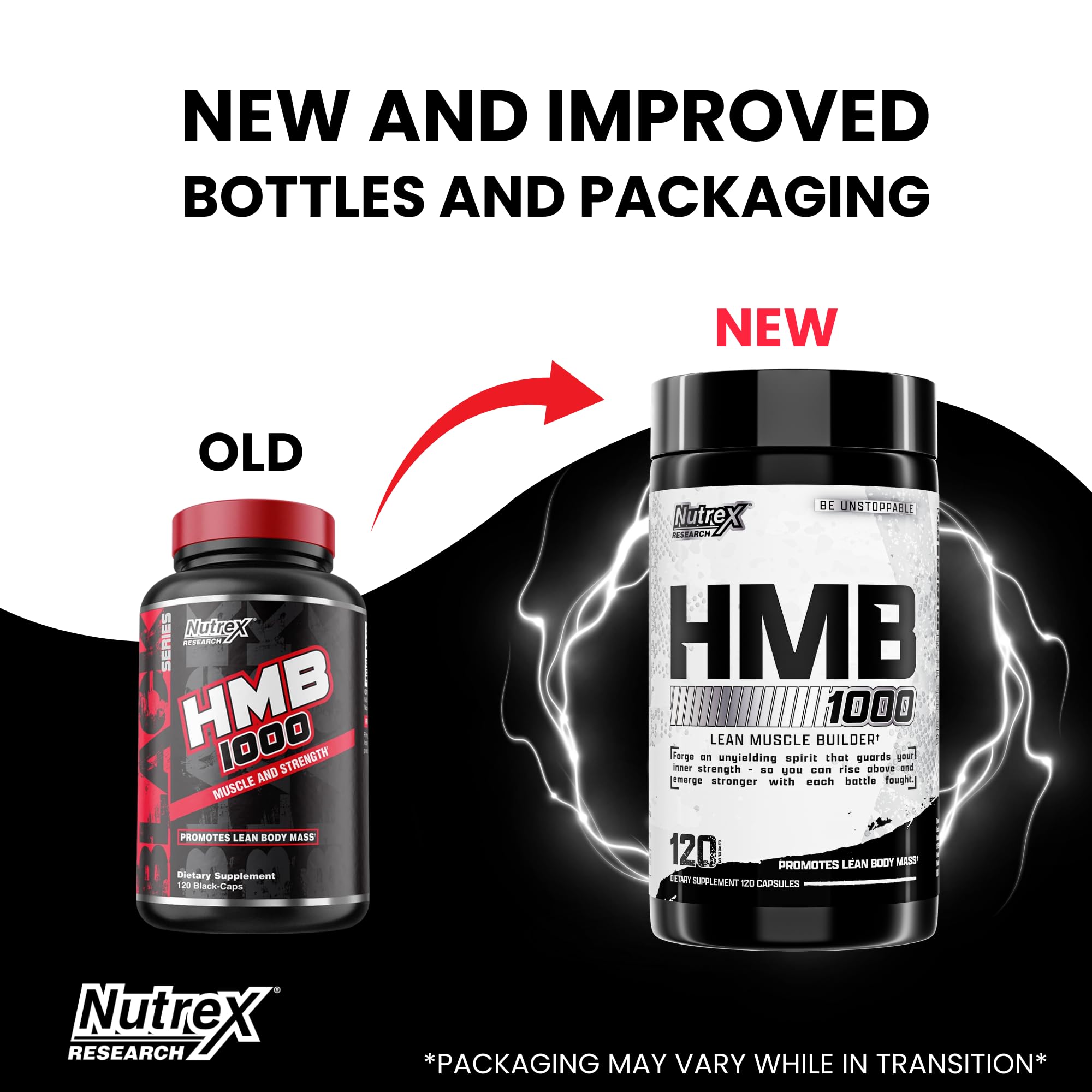 Nutrex Research HMB 1000 MG | Supports Muscle Recovery, Reduce Skeletal Muscle Damage, Increased Strength, Prevent Muscle Loss | 120 Capsules
