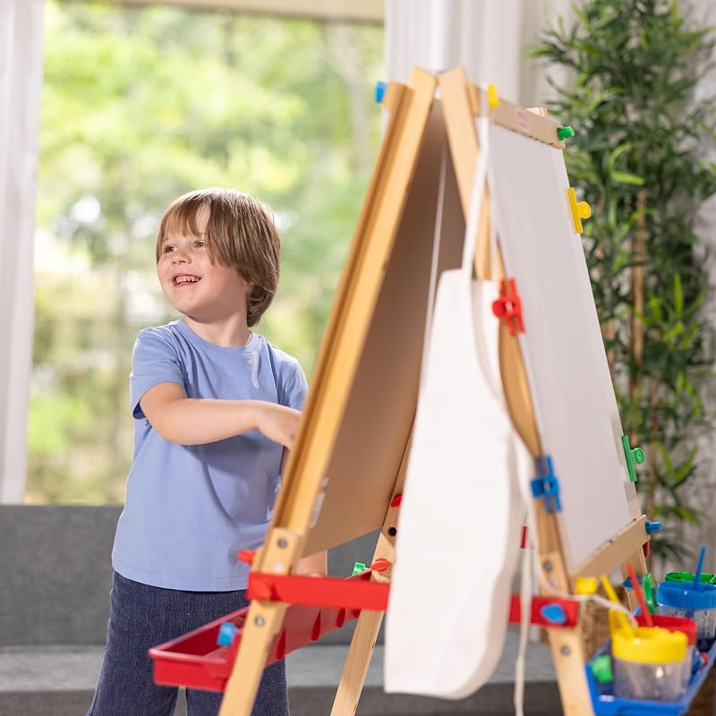 Melissa & Doug - Ensemble D'Art Chevalet - Jouet En Bois - Activité Manuelle Enfant - Loisir Créatif - Jouet D'Activité, De Développement Et Apprentissage - Cadeau Enfant 3 Ans Et + -