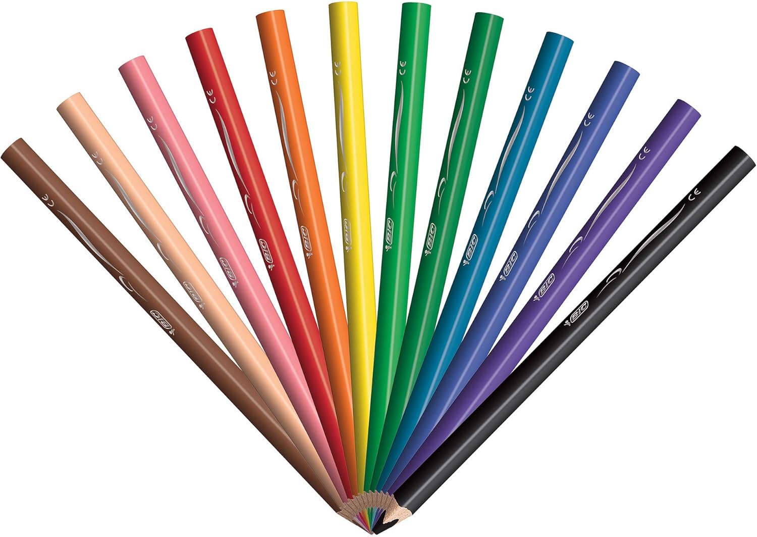 BIC Kids Coloring Combo Pack with Coloring Jumbo Markers, Pencils and Crayons, Assorted Colors, 46-Count: Office Products