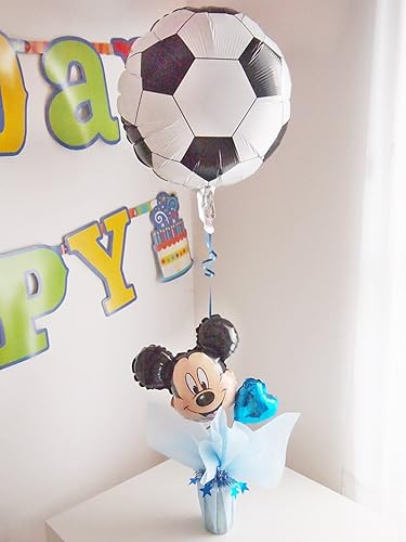 Amazon みんなの人気者 ミッキーマウスのバルーンギフト バルーンポット ラブ ミッキー With サッカーボール バルーン サッカー 大好きな男の子に贈るサプライズバルーン電報 お届け日時指定も可能です 風船 バルーン ホビー