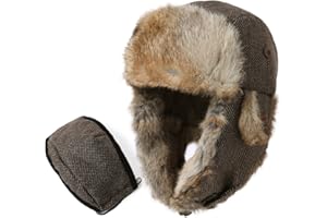 Comhats Large XL Trapper Trooper Hunting Warm Ear Flap Russian Ushanka Winter Ski Cold Weather Bomber Hats for Men