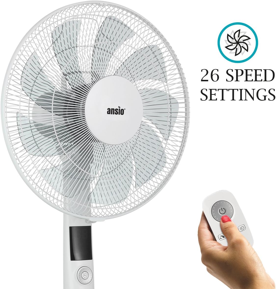 Indoor Air Quality & Fans Details about 16" Oscillating Stand Fan