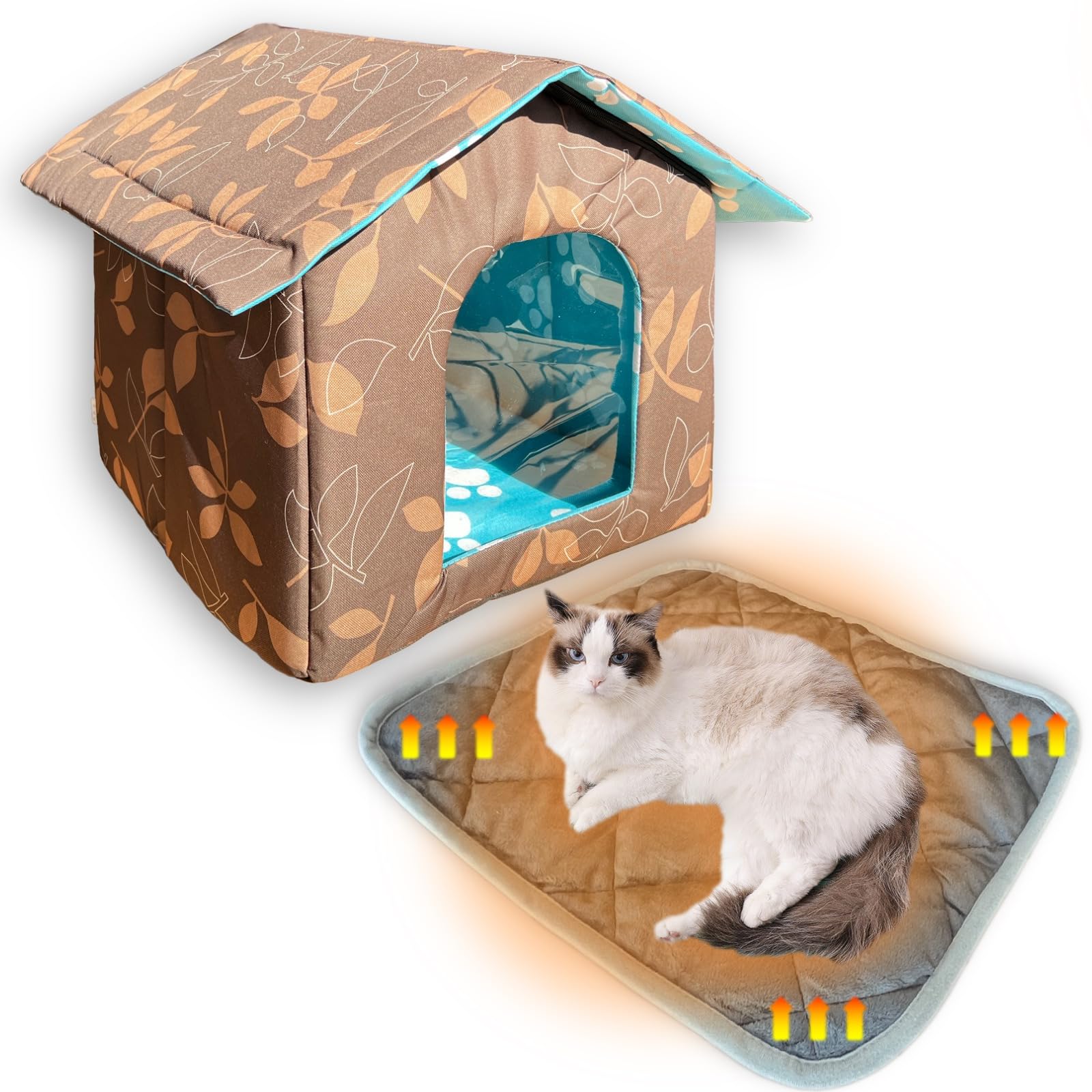 Mua Winter Pet House with Self Warming Pad Curtain, Outdoor Indoor