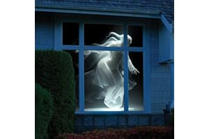 LIANGLIDE Rear Projection Screen, White Screen for Projector, Window Projection Film, 1.8x1.2m Cloth Rear Projection Screen for Virtual Halloween and Christmas Window Projection Videos (White)