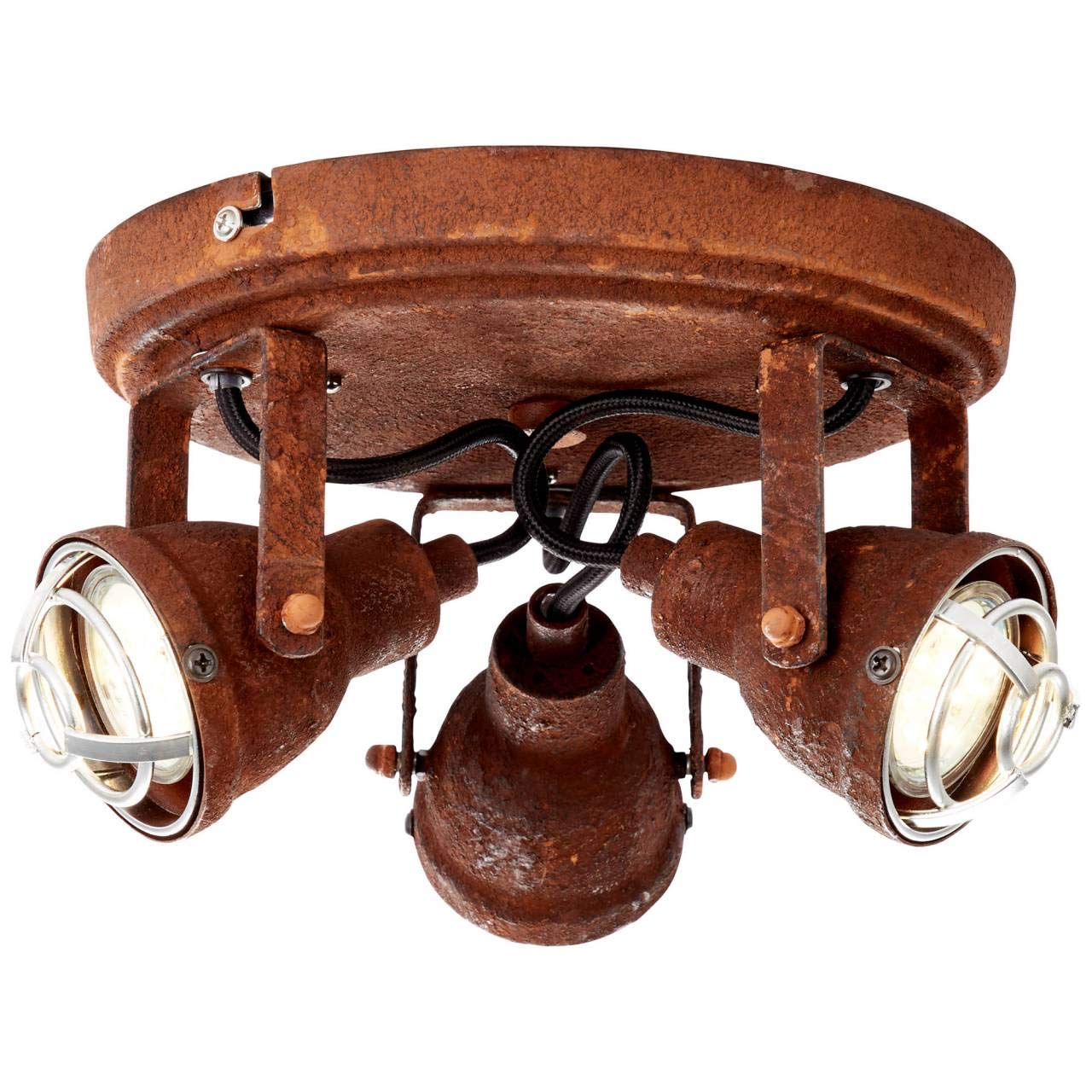 Brilliant 26334/60 Circular Spotlight 3-Bulb Rust-Coloured