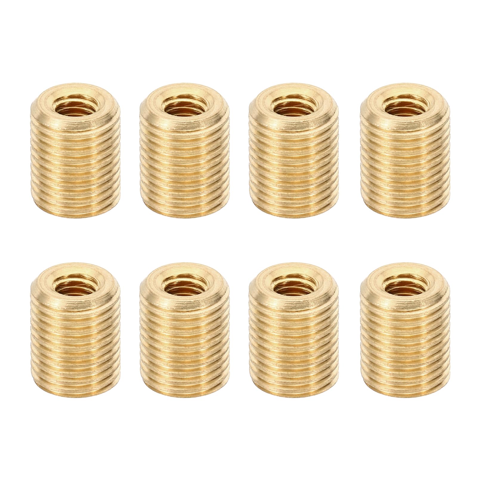 PATIKIL M10xM5x12mm Thread Reducing Nuts Insert, 8 Pcs Male to Female Fine Thread Adapter Repair Insert Pipe Fitting Screw Sleeve Reducer for Pendant Light