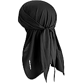 Bandanas Skull Caps for Men, Do Rag Women Breathable Helmet Liner, 3 in 1 Face Covering UV Sun Protection Neck Drape Durags