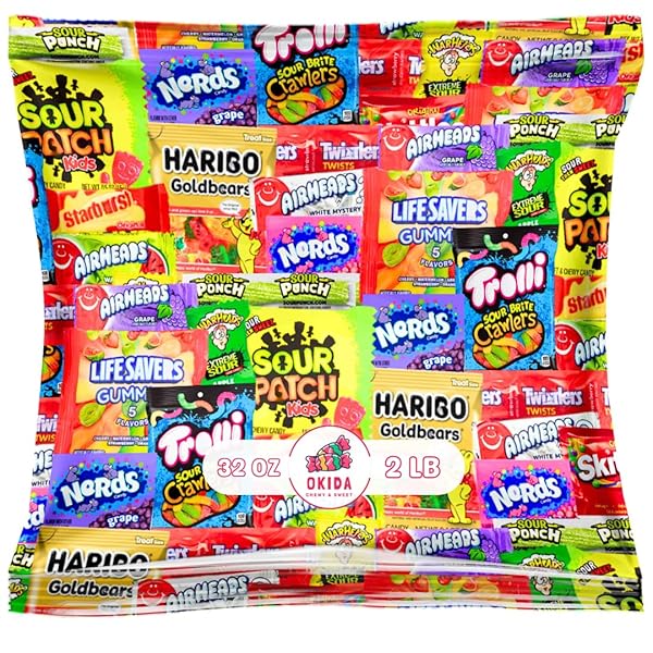 ASSORTED CANDY VARIETY PACK – INDIVIDUALLY WRAPPED PARTY CANDY ASSORTMENT – CANDY FOR EVERY OCCASION! (32 OUNCES)