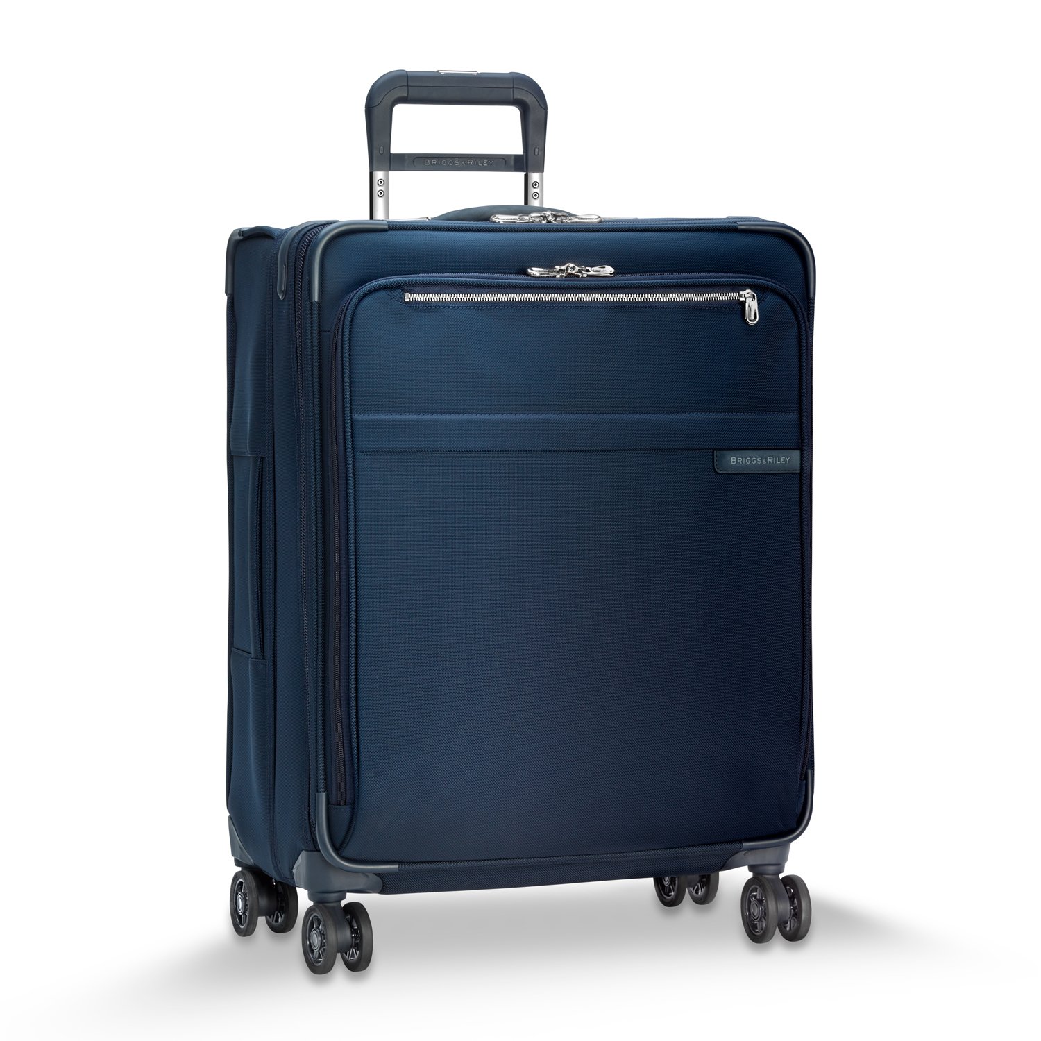 Briggs & Riley Baseline Medium Expandable 4 Wheel Spinner Suitcase, 63.5cm, 95 litres, Navy
