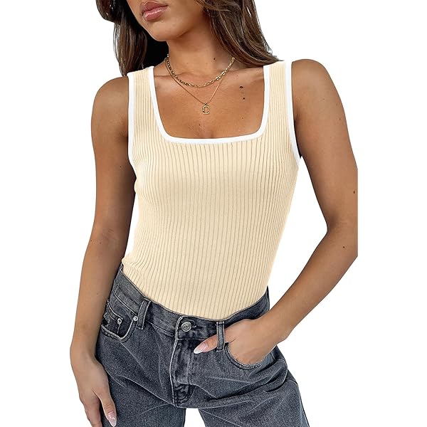 Zeagoo Women's High Neck Tank Top 2025 Summer Casual Ribbed