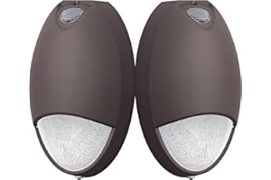 SITISFI Outdoor Led Emergency Light with Battery Backup Photocell Sensor Self Test Diagnostics, Aluminum Exterior Waterproof Commercial Wall Pack Emergency Lighting Fixtures 120-277VAC UL Certified (2 Pack)