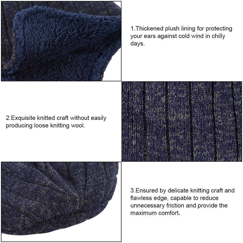 VBIGER Women Men Winter Hat Scarf Gloves Knitted Set,3 Pieces