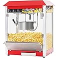DEYGIA Commercial Popcorn Machine, 10 Oz Kettle, 1300W Countertop Popcorn Maker for 60 Cups per Batch, Movie Theater Popcorn Popper with 3-Switch Control, 2 Scoops 1 Cup