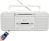 WISCENT Vintage Cassette Player Recorder Bluetooth AM FM Radio USB MP3 Converter view 1