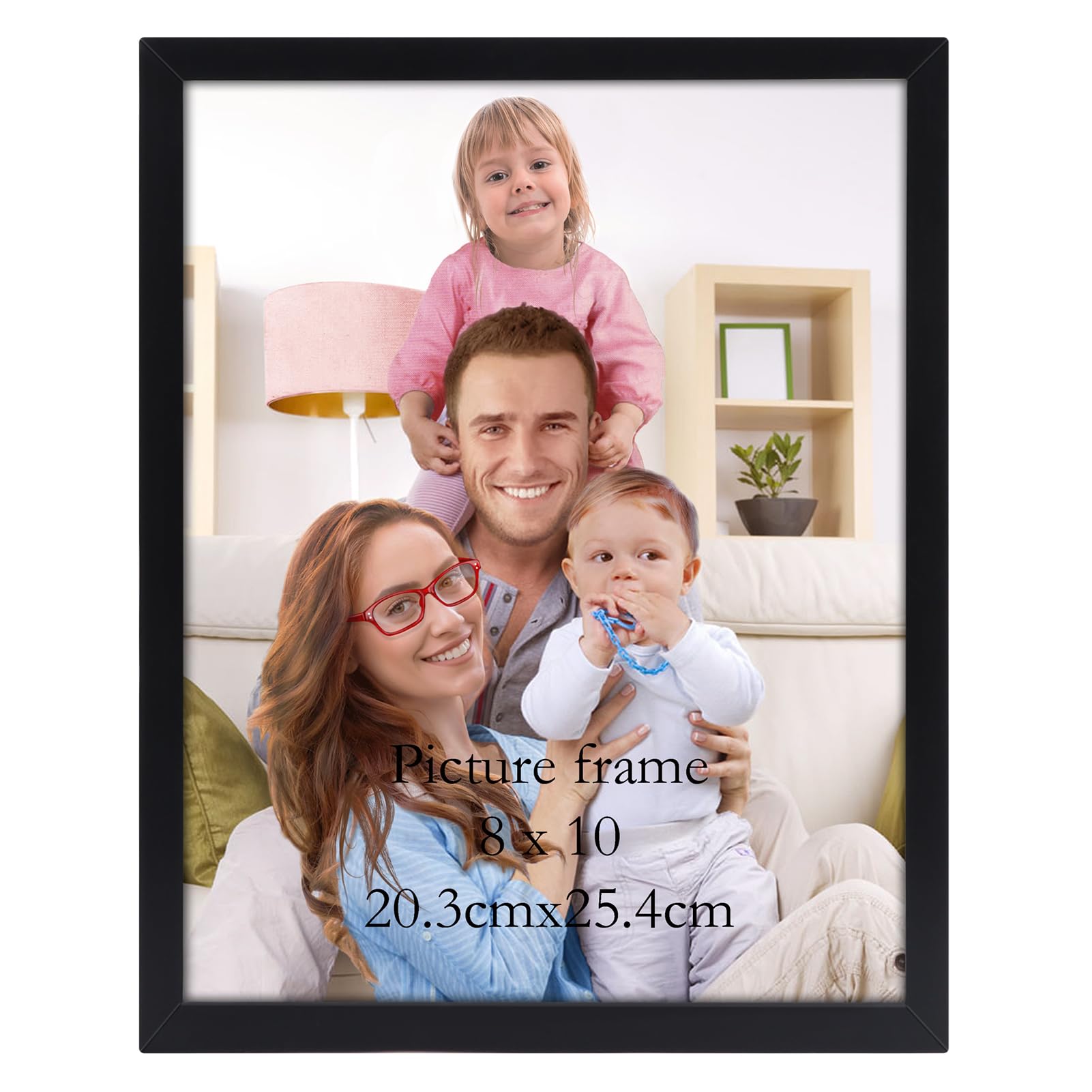 Giftgarden Black 8x10 Photo Frame, Sleek Thin Design Picture Frames 10x8 Versatile Tabletop or Wall Displays