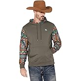 Hooey Men's Roughy Summit Multicolored Print Hooded Sweatshirt Charcoal Small