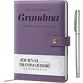 Grandma I Want to Know Your Life Story Leather Journal (Hardcover) - Birthday Gifts for Grandma - Guided Legacy Journal to Share Her Love and Story - Ideal Gifts for Mothers Day from Granddaughter Grandson