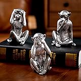 3 wise monkeys statue - hear no evil see no evil speak no evil monkeys statue for home decorations,monkeys figurines home dec