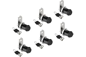 BOZXYE 6 Pack Cabinet Locks with Keys RV Storage Locks, 1-1/8" Cam Lock Keyed Alike, RV Locks for Storage Door File Cabinet Toolbox, Zinc Alloy
