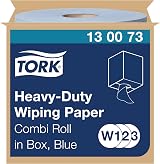 Tork 130073 Heavy-Duty Wiping Paper 2-Ply Blue 170m W1 W2 W3 System