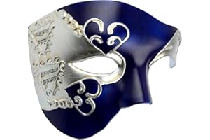 Hoshin Masquerade Mask, Half-Face Mardi Gras Decorations Venetian Masks for Mens