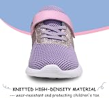 Harvest Land Glitter Kids Trainers Purple Pink Slip On Lightweight Breathable view 5