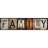 Vintage Tin Sign Retro Metal Family Signs for Home Decor Stylish Wall Art Plaques Gift for Home Bathroom Kitchen and Gothic Wall Decor in Every Room 16x4 in