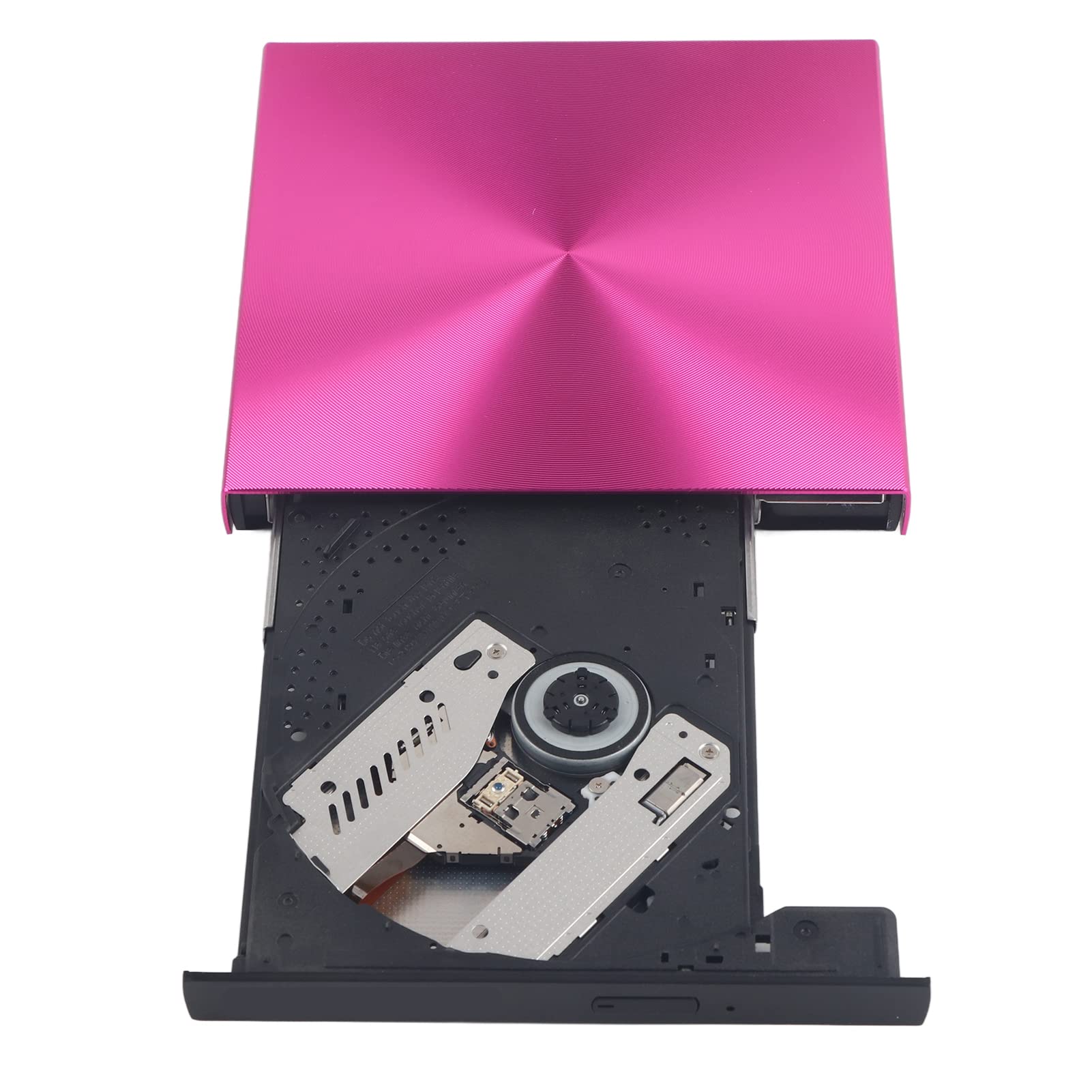 DVD CD Writer USB 3.0 External Burner Player, DVD-RW Disc Drive Type,Aluminium Alloy Material CD Writer,for Laptop/Desktop(Burgundy)