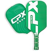 CPX Ultra Series Fiber-Reinforced Friction Surface Pickleball Paddle - 16mm Polypropylene Honeycomb Core, Lightweight for Speed