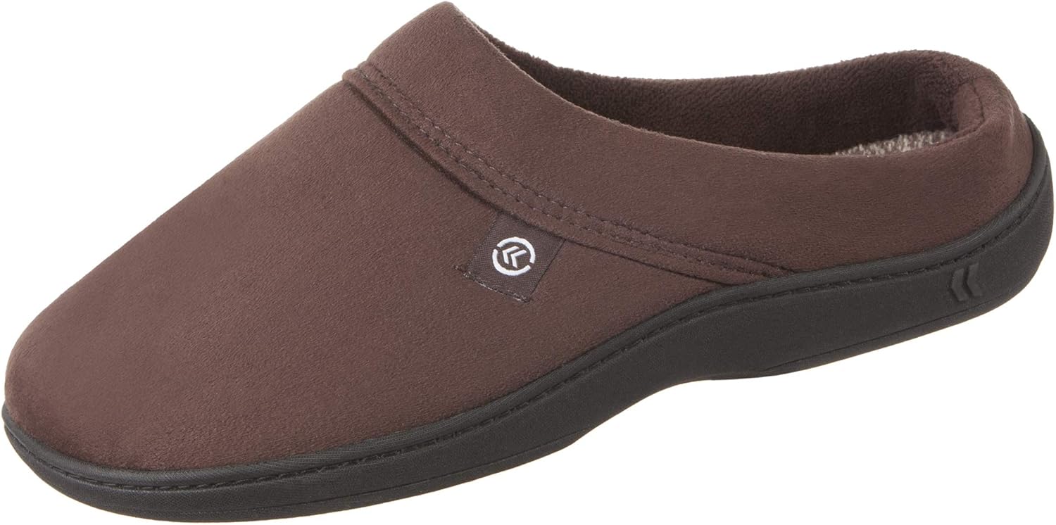  | isotoner Men's Microsuede Devin Slip On Slipper with Cooling Memory Foam for Indoor/Outdoor Comfort | Slippers