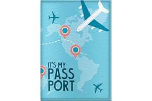 Quttie Passport Cover for Kids, Women and Men, Cute Travel Passport Holder (Airplane)