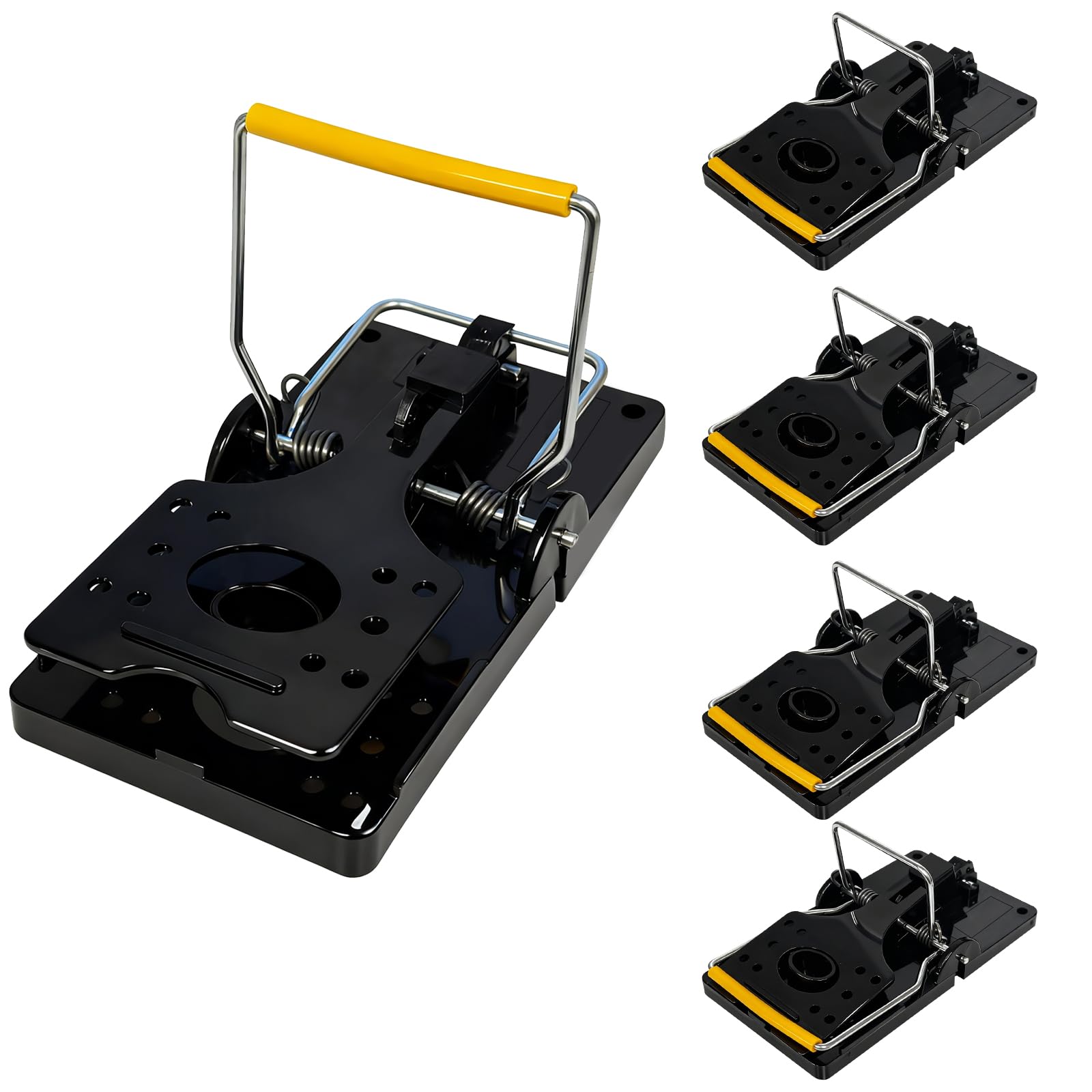 DMSELL 4 Pack Large Mouse Traps, Reusable Rat Traps That Kill Instantly for Indoors and Outdoors, Safe for Family and Pets