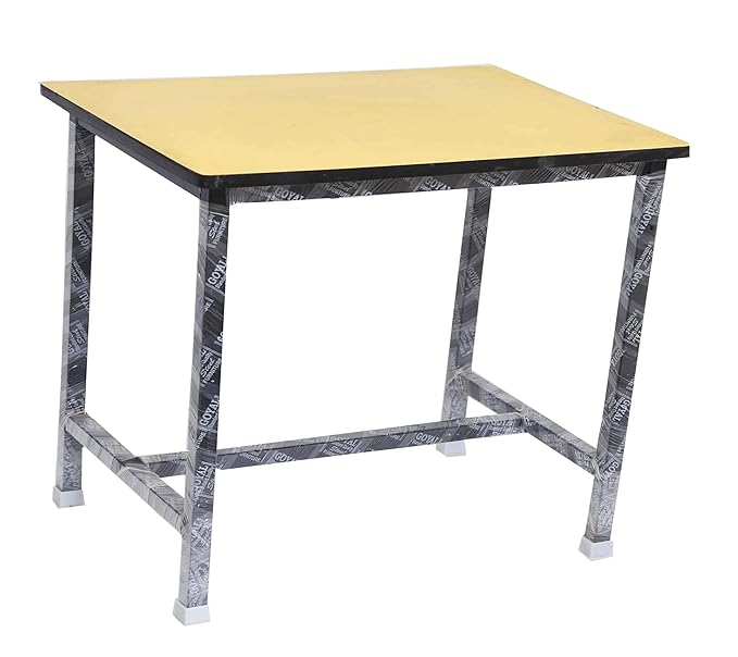 PP Chair Study Table with Iron Frame & Plyboard Wooden Top with sunmica