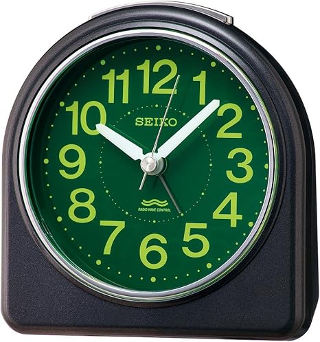Amazon Co Jp セイコー クロック 目覚まし時計 電波 アナログ 黒 メタリック Kr332k Seiko ホーム キッチン