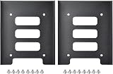TRIXES 2x Black Metal Drive Mounting Kit for 2.5" SSD & 3.5" HDD PC Case Bracket view 2