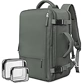 Rinlist Travel Backpack For Women Men Flight Approved, Carry-on Backpack Bag Luggage, Personal Item Backpack Bag, Laptop Backpack Casual Daypack, Travel Essentials Must Haves, Olive-green