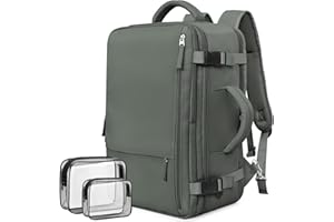 Rinlist Travel Backpack For Women Men Flight Approved, Carry-on Backpack Bag Luggage, Personal Item Backpack Bag, Laptop Backpack Casual Daypack, Travel Essentials Must Haves, Olive-green