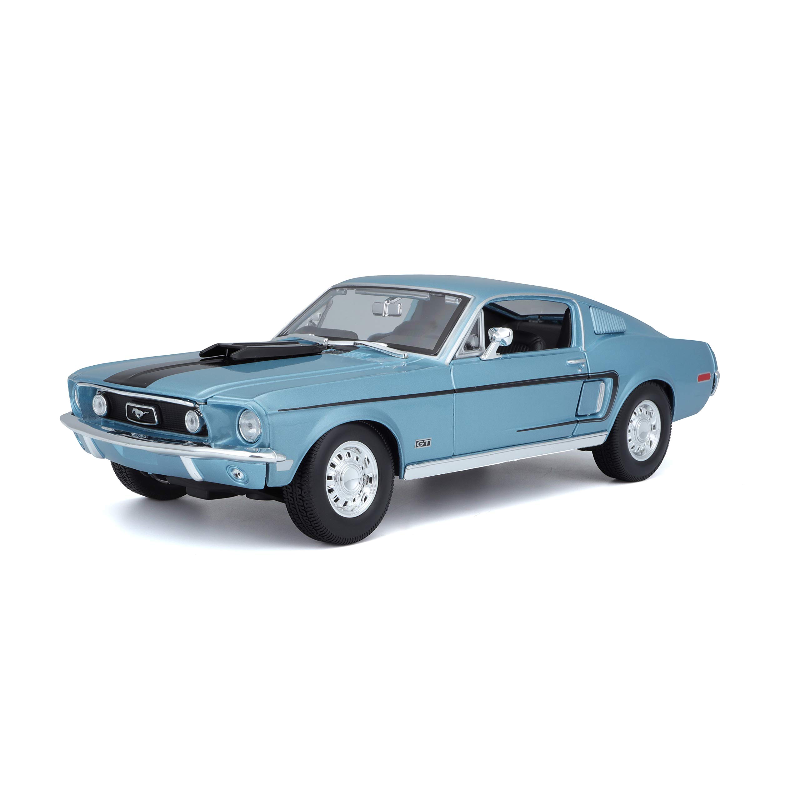 Maisto 1:18 Scale Ford Mustang GT Cobra Jet 68 Model Car (Metallic Blue)