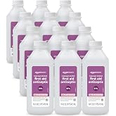 Amazon Basics 91% Isopropyl Alcohol First Aid Antiseptic for Minor Cuts, Scrapes and Infection Protection, Unscented, 16 fl oz, 12-Pack