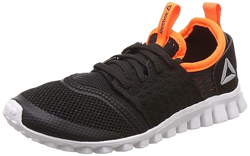 reebok orange and black shoes