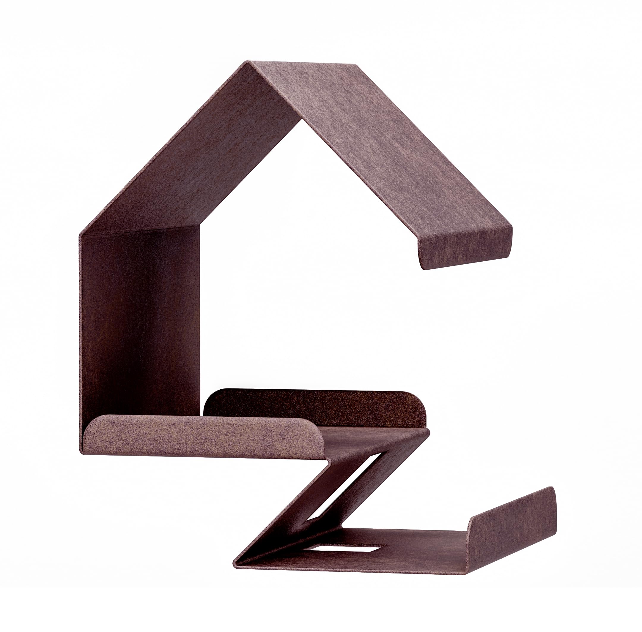 Alberts 355166 Creative Bird House Feeder, Rust Brown