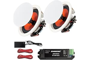 STUDIOFINIX 6.5 Inch Bluetooth Ceiling Speakers,300 Watt Max Power Output for Indoor Kichten,Living Room,Study Room,Basement,